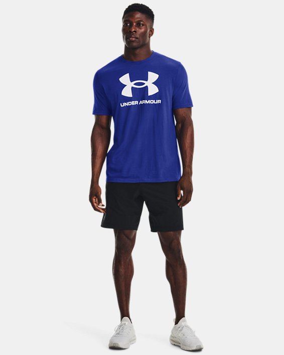 Men's UA Sportstyle Logo T-Shirt in Blue image number 2